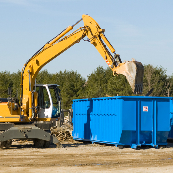 what size residential dumpster rentals are available in Big Lake Missouri